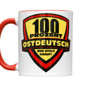 Tasse "100% Ostdeutsch" rot
