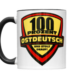 Tasse "100% Ostdeutsch" schwarz