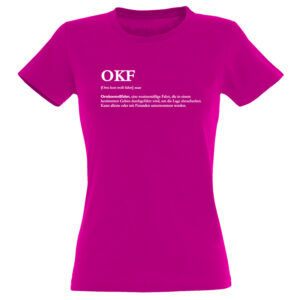 Damen T-Shirt "OKF" fuchsia